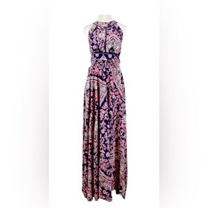ABEL THE LABEL ANTHROPOLOGIE Vienna Smocked Floral Dress SZ M BOHEMIAN cruise